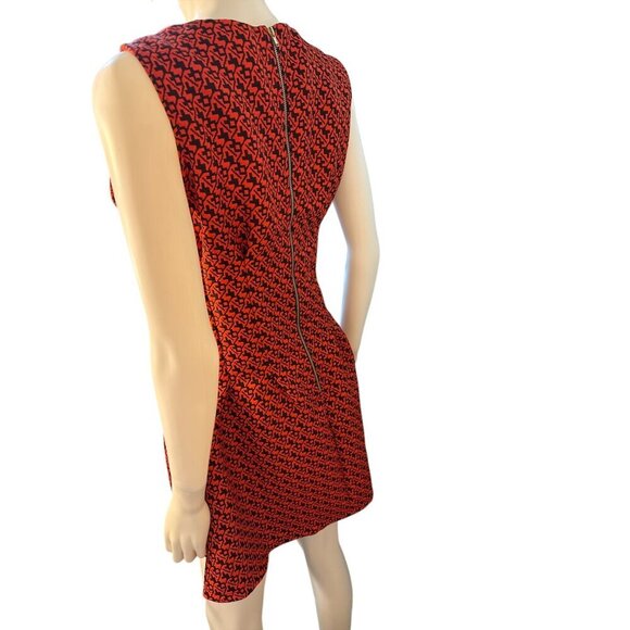 Sans Souci Womens Geometric Red Black Zipper Back Med Auburn Florida Gators EUC - Picture 4 of 6